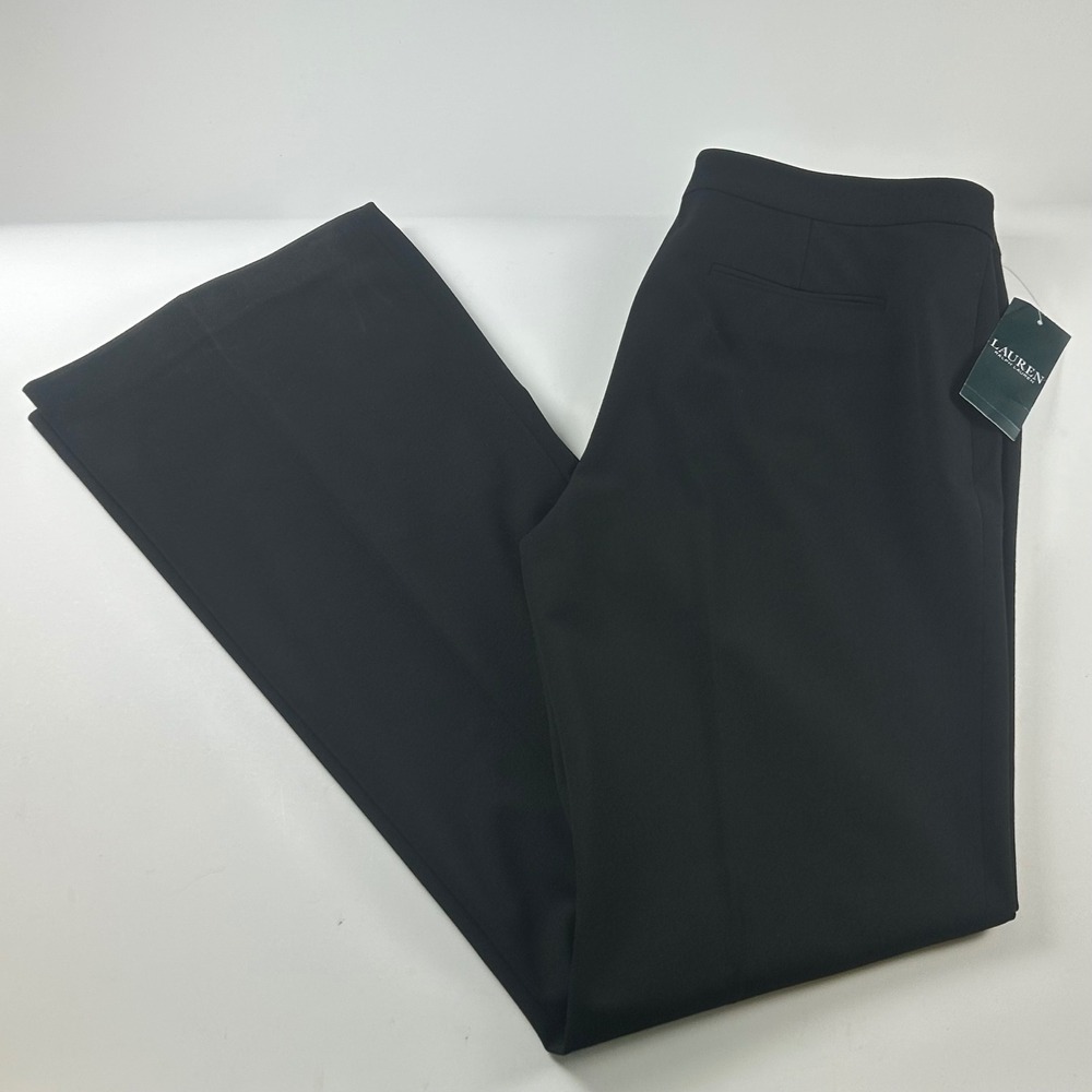 Lauren Ralph Lauren WMNS 8 Black Wide Leg Dress Pants Trousers NWT $115 MSRP